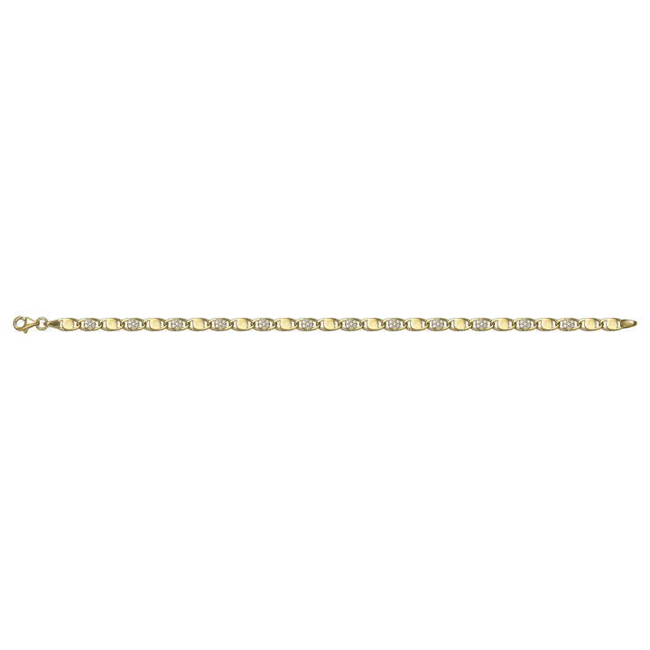 Solid gold mariner bracelet, 5.15 g — shown square on a plain background.